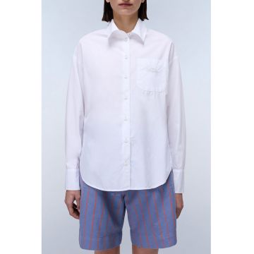 Camasa lejera cu terminatie asimetrica - Alb