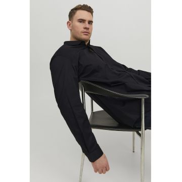 Camasa lejera din amestec din bumbac organic - Negru