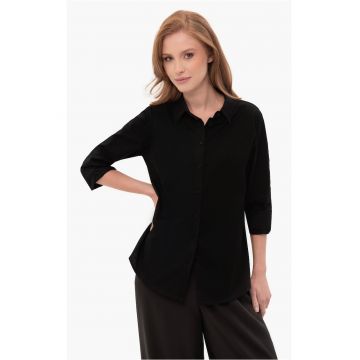 Camasa pentru femei  K-Swan - negru - din bumbac - Regular Fit