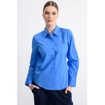 Camasa regular fit cu guler ascutit - Albastru