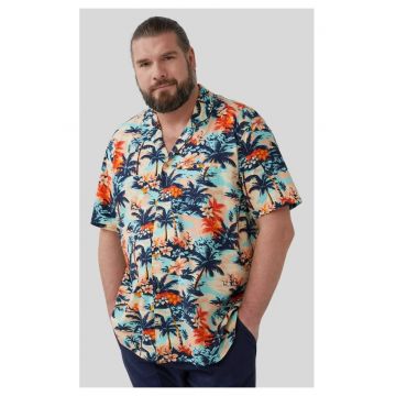 Camasa regular fit - cu imprimeu tropical - Multicolor