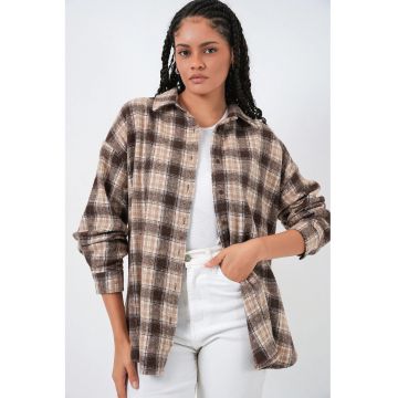 Camasa  Regular Fit - maro - textil