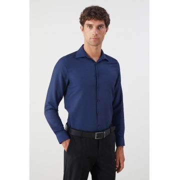 Camasa slim fit cu aspect texturat