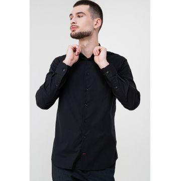 Camasa slim fit din amestec de bumbac