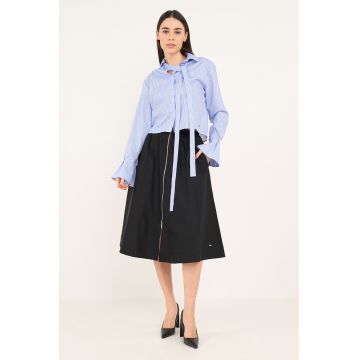 Camasa supradimensionata cu model in dungi - Albastru pastel