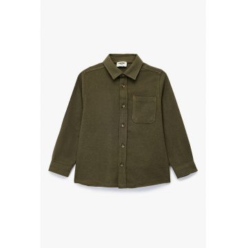 Camasa uni cu buzunar pe piept - Verde masliniu