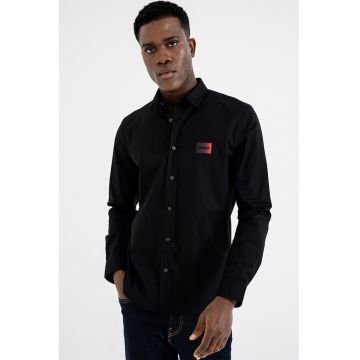 Camasa uni cu maneci lungi - Negru