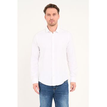 Camasa uni de bumbac - Alb