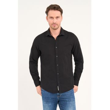 Camasa uni de bumbac - Negru