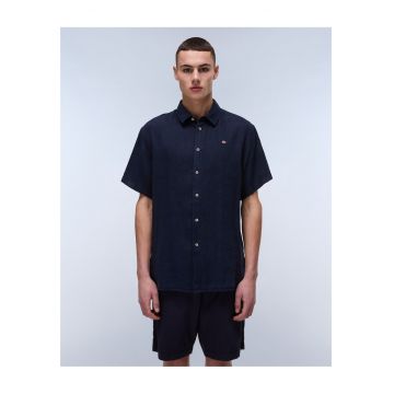 Camasa uni din in - cu maneca scurta