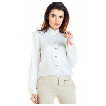 Camasa A275 pentru dama  Poliester - Alb