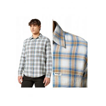 Camasa Barbati -  1PKT Indigo Shirt - Regular Fit - Design Clasic - Maneci Lungi - Cu Guler - Cu Nasturi - Bumbac - Multicolor - Multicolor