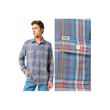 Camasa Barbati -  2 PKT Shirt - Regular Fit - Maneci Lungi -dwqfwq Cu Nasturi - Design Clasic - Bumbac - M - Multicolor - Multicolor