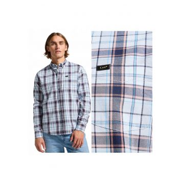 Camasa Barbati -  Button Down - Regular Fit - Design Clasic - Maneci Lungi - Cu Guler - Cu Nasturi - Bumbac - S INTL - Multicolor