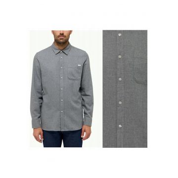 Camasa Barbati -  Eastbridge - Regular Fit - Design Clasic - Maneci Lungi - Cu Guler - Cu Nasturi - Bumbac - M INTL - Gri