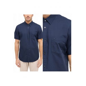 Camasa Barbati -  Gilroy - Regular Fit - Design Clasic - Maneci Scurti - Cu Guler - Cu Nasturi - Bumbac - M INTL - Albastru