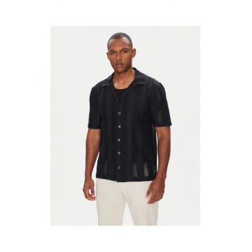 Camasa barbati  negru - bumbac -