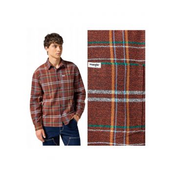 Camasa Barbati -  Non Frayed Plaid Shirt - Regular Fit - Design Clasic - Maneci Lungi - Cu Guler - Cu Nasturi - Bumbac - 2XL INTL - Multicolor