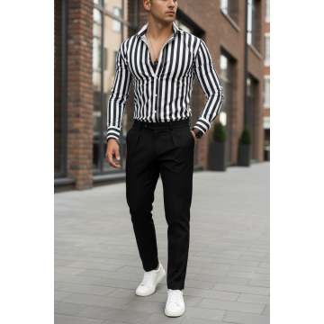 Camasa barbati slim fit dungi B8183