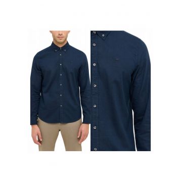 Camasa Barbati -  Style Rawlins - Regular Fit - Design Clasic - Maneci Lungi - Cu Guler - Cu Nasturi - Bumbac - M INTL - Albastru