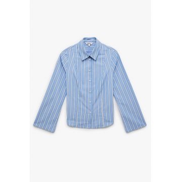 Camasa cambrata cu dungi - Albastru deschis