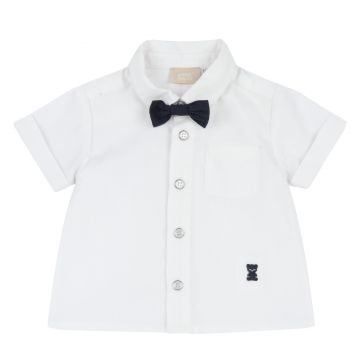 Camasa copii Chicco cu papion, Alb cu model, 01710-70MFCO