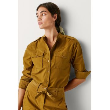 Camasa cu epoleti Angy - Portocaliu stins