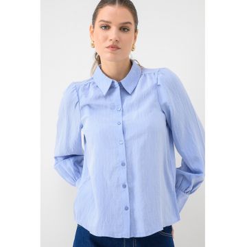 Camasa cu maneci lungi si dungi - Alb/Albastru deschis