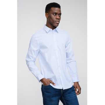 Camasa cu maneci lungi si dungi - Alb/Albastru