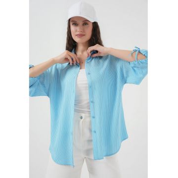 Camasa dama -  Bumbac - Albastru