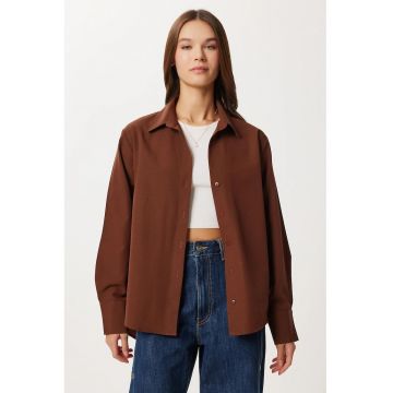 Camasa dama - Happiness Istanbul - oversized - maro - textil