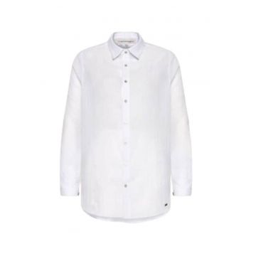 Camasa dama -  poliester/bumbac - alb