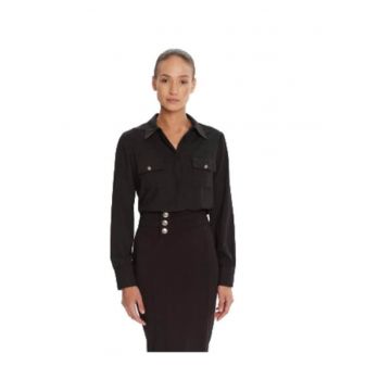 Camasa dama -  poliester - negru -