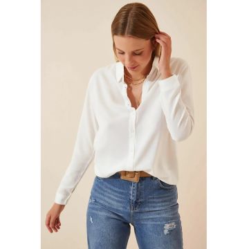 Camasa dama  textil - alb