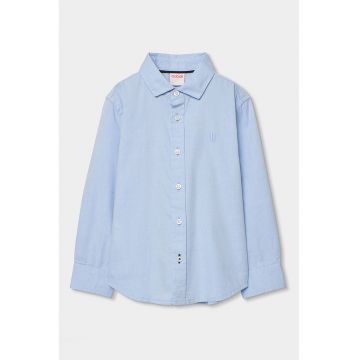 Camasa de bumbac cu maneci lungi - Albastru deschis