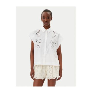 Camasa de dama -  alba - cu maneca scurta