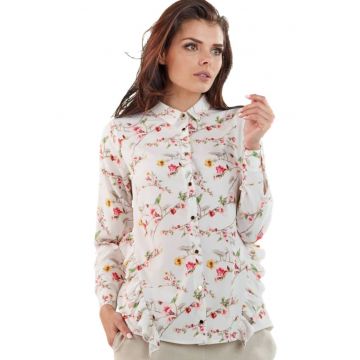 Camasa de dama cu maneci lungi - Infinite You - Gwenenes - ecru - Ecru