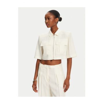 Camasa de dama  ecru - scurta