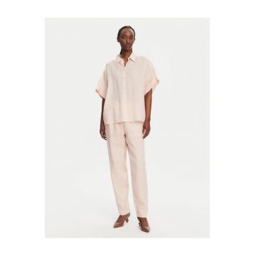 Camasa de dama  roz - cu maneca scurta