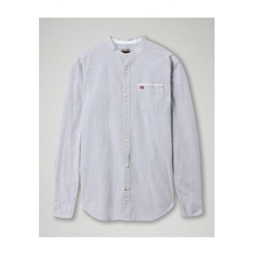 Camasa din amestec de in cu guler Mao Griante