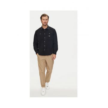 Camasa din bumbac cu guler ascutit