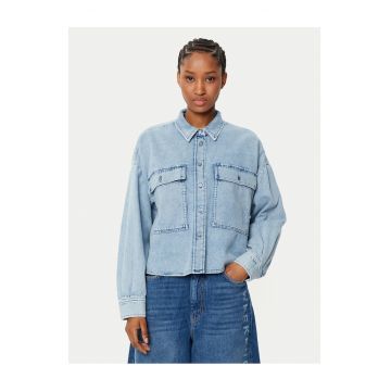 Camasa din denim pentru femei  albastru
