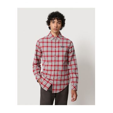 Camasa in carouri cu maneca lunga Gemian -