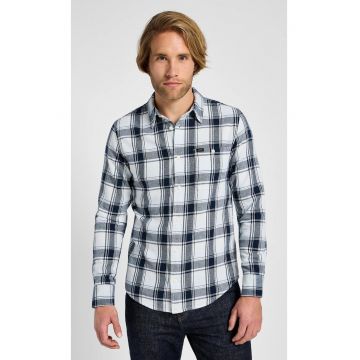 Camasa  Leesure - flanel - albastru - carouri bleumarin - Albastru