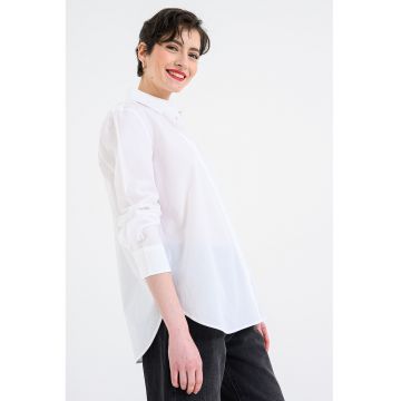 Camasa lejera cu guler clasic - Alb optic