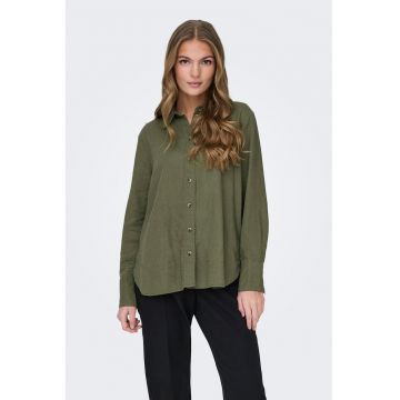 Camasa lejera din amestec de in - Verde feriga