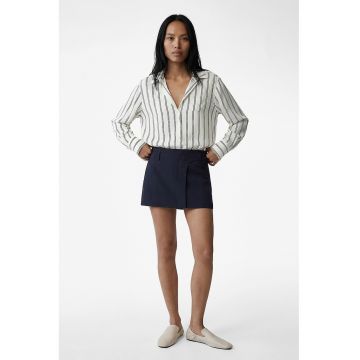 Camasa regular fit cu dungi - Alb murdar/Bleumarin