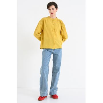 Camasa-tunica cu guler Mao Ariana - Galben