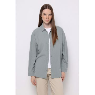 Camasa uni lejera - Verde pal