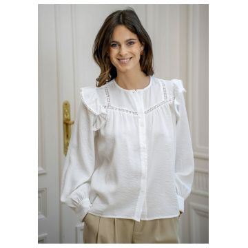 Camasa alba cu volanase YD507245 M9 19830 - Alb